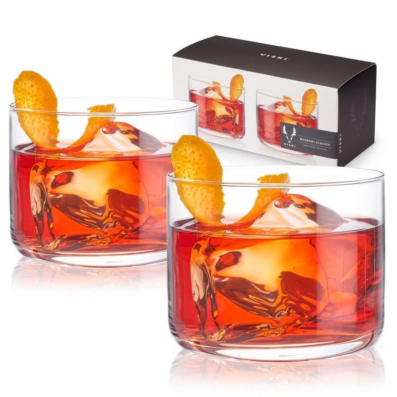 Viski Raye Crystal Negroni Glasses (Set of 2)