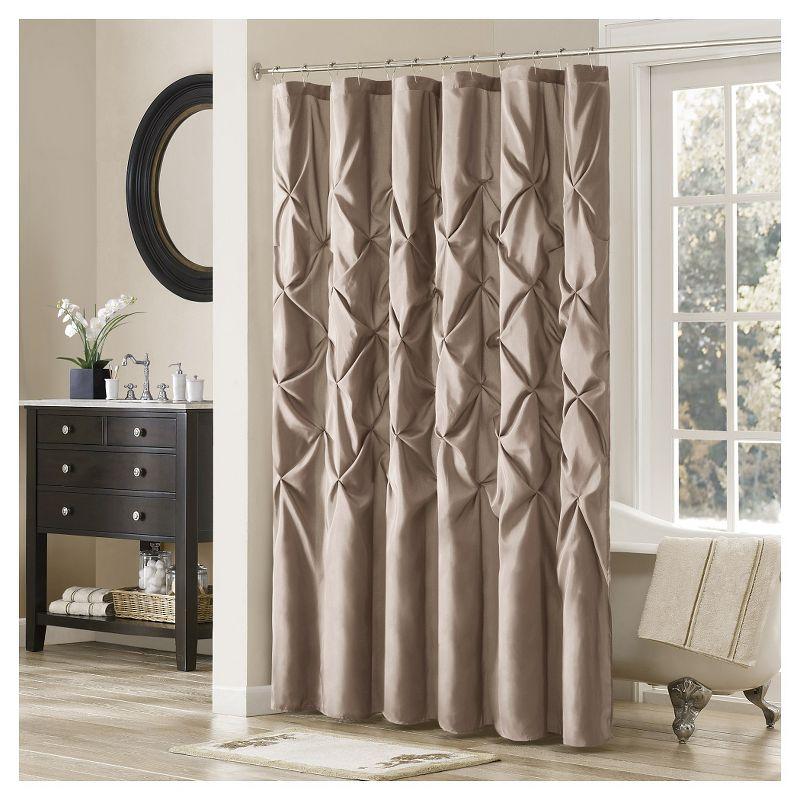 Madison Park Laurel Tufted Semi-Sheer Shower Curtain