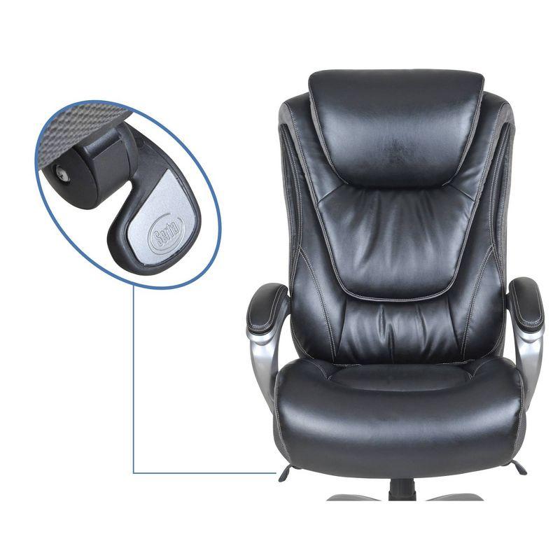 Serta Serta Baxter Big and Tall Smart Layers Executive Office Chair with Layered Body Pillows
