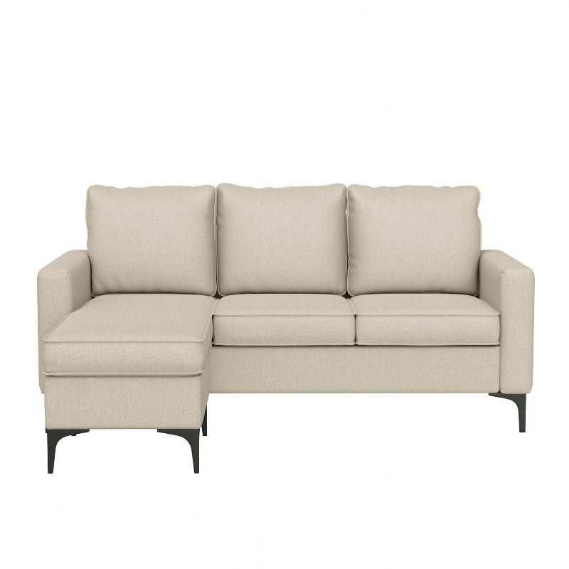 Alamay Upholstered Reversible Sectional Chaise Oatmeal - Hillsdale Furniture: Modern Polyester Sofa with Wood Legs