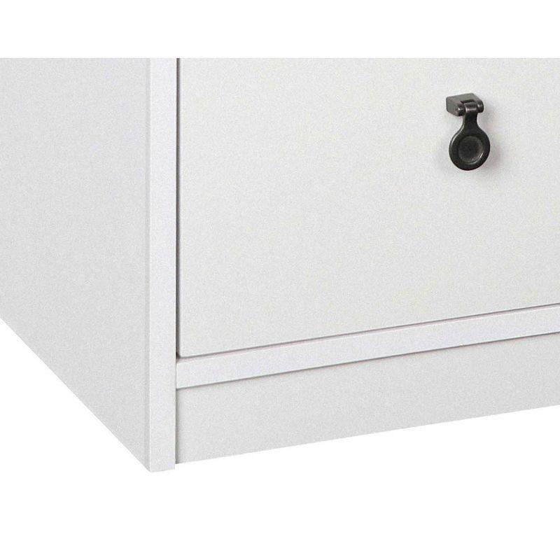 Saint Birch Finley 3-Drawer Cabinet, Gray Oak, White