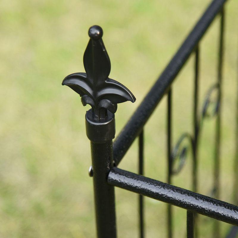 78.75'' W x 19.75'' D Steel Arbor with Gate in Black