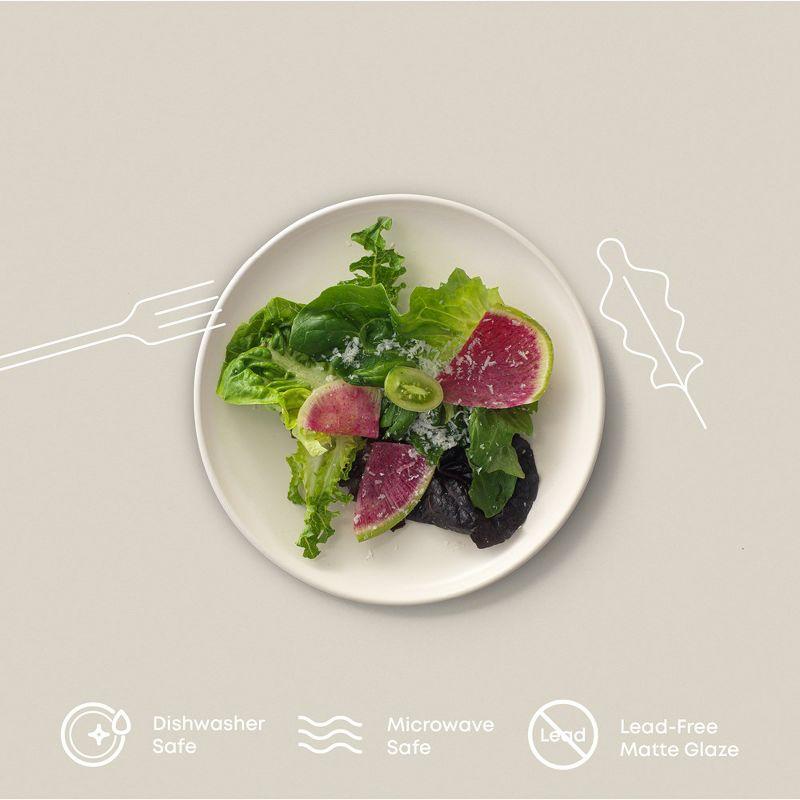 JoyJolt JoyJolt Mesa 6pc Stoneware 8" Salad plate set (Set of 6)