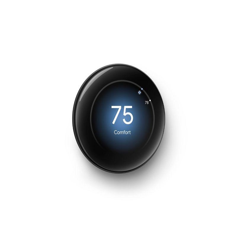 Google Nest Learning Thermostat (4th Gen) with Nest Temperature Sensor (2nd Gen) - Black: Wi-Fi, Energy Star, App Control