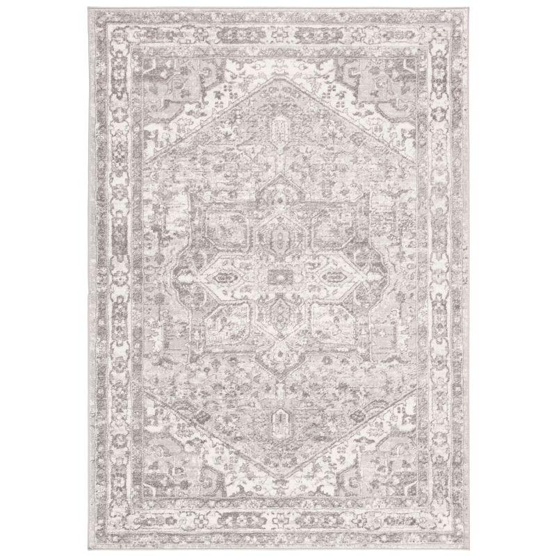 Brentwood BNT852 Power Loomed Indoor Area Rug - Cream/Grey - 4'x6' - Safavieh