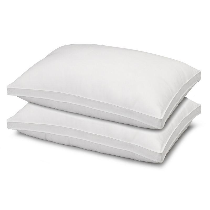 Ella Jayne White Gusseted Hypoallergenic Microfiber Pillows, Set of 2