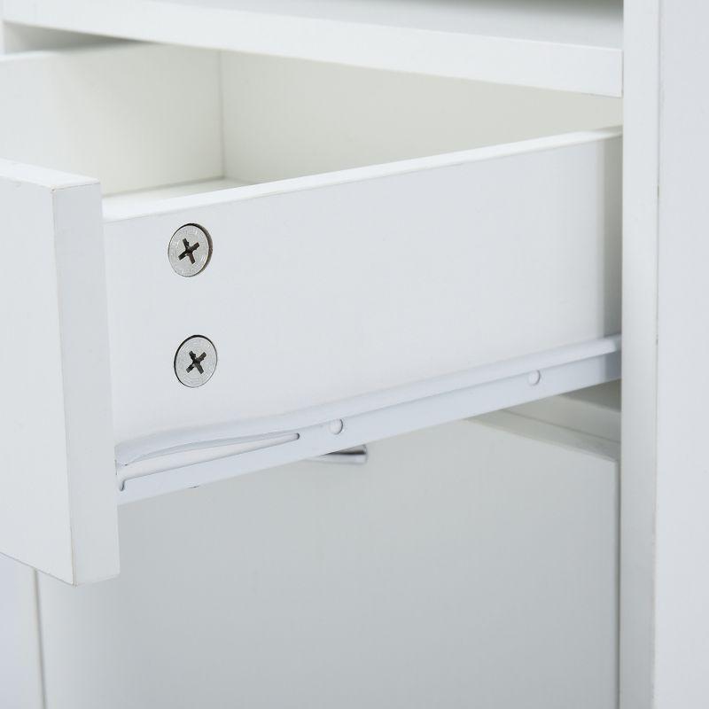Latitude Run® Mobile Storage Cabinet Organizer with Drawer and Cabinet, Printer Stand with Castors