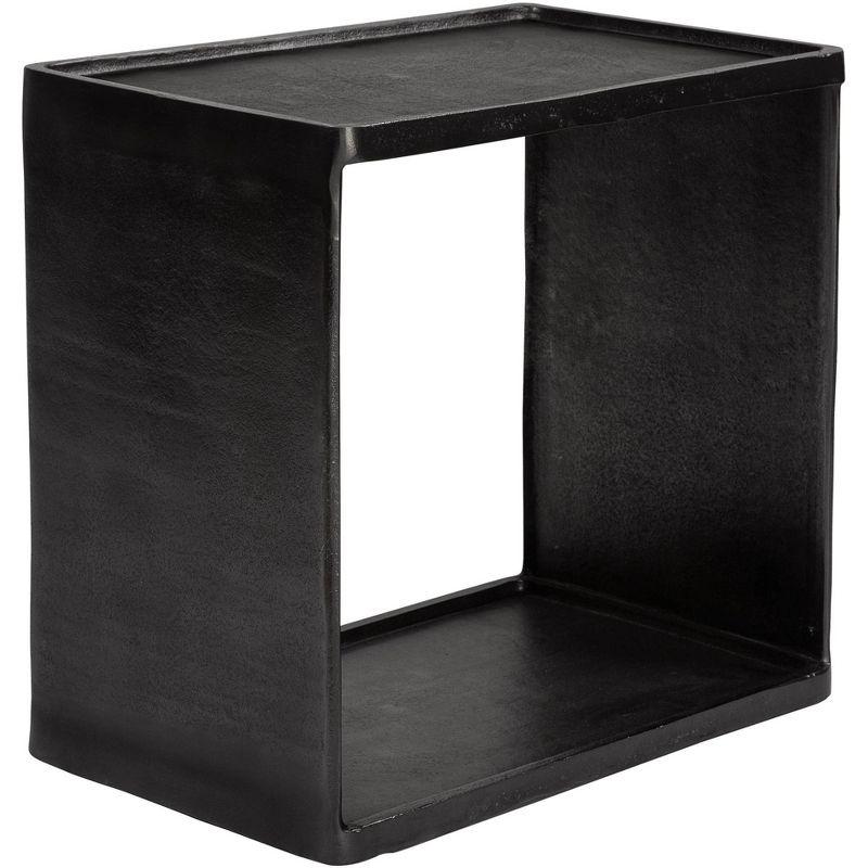 Derwent Industrial Black Metal Tray-Style Side Table