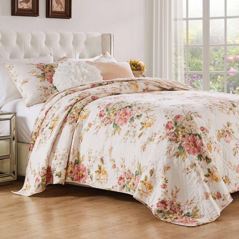 Greenland Home Fashions Grace Shabby Chic Floral Quilt Bedding Set