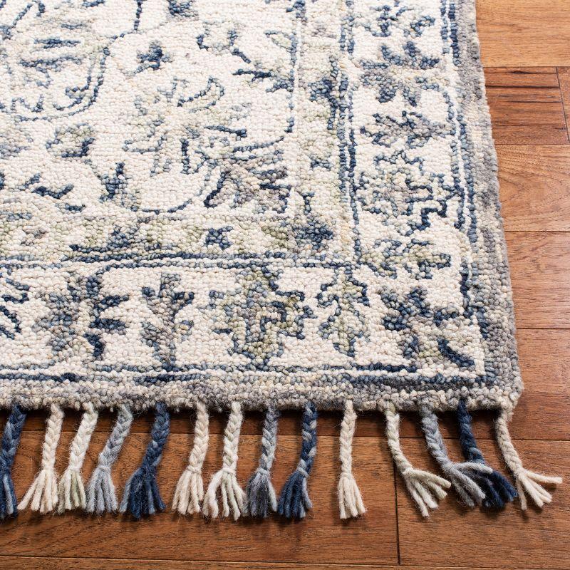 Aspen APN125 Hand Tufted Indoor Runner Rug - Ivory/Blue - 2'3"x11' - Safavieh
