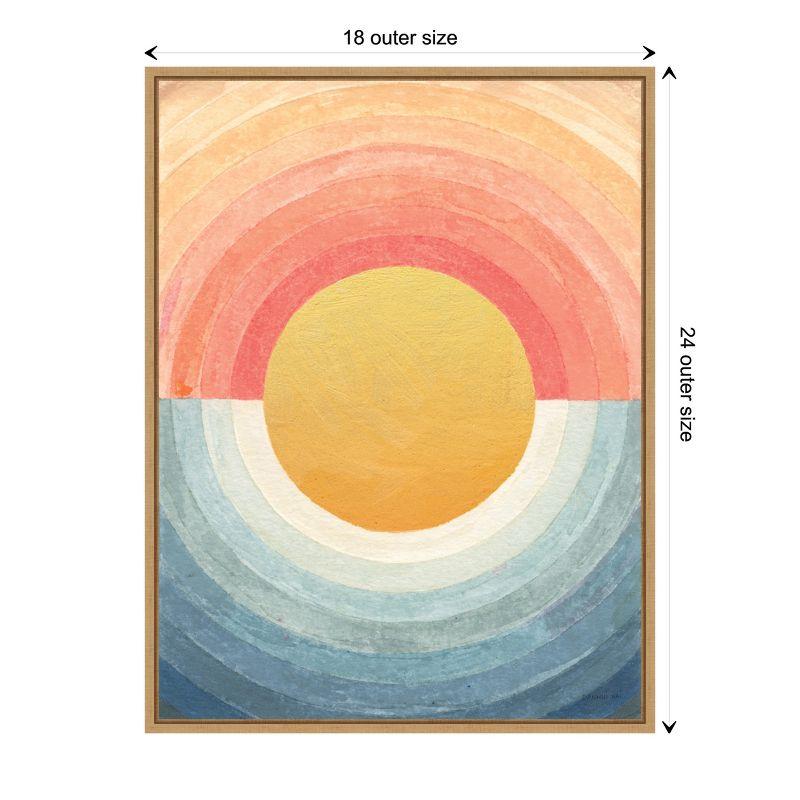 Amanti Art Retro Vibes Abstract Sun by Danhui Nai Canvas Wall Art Print Framed 18 x 24-in.