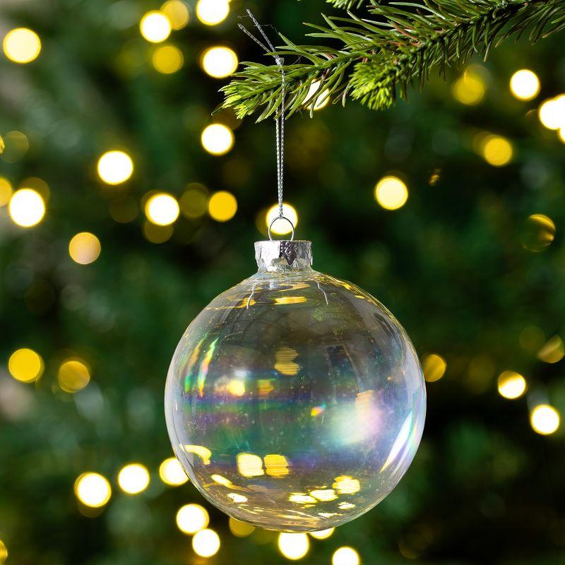 2-Finish Glass Christmas Ball Ornament (Set of 4)