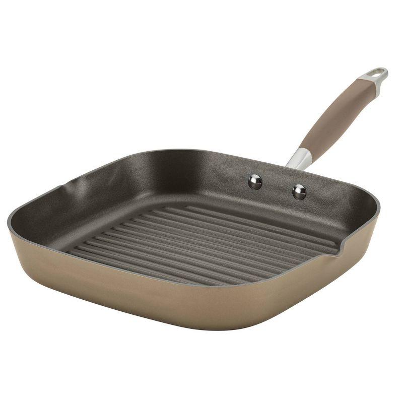 Anolon Anolon Advanced Home Hard Anodized Nonstick Deep Square Grill / Griddle Pan With Pour Spouts,11 Inch