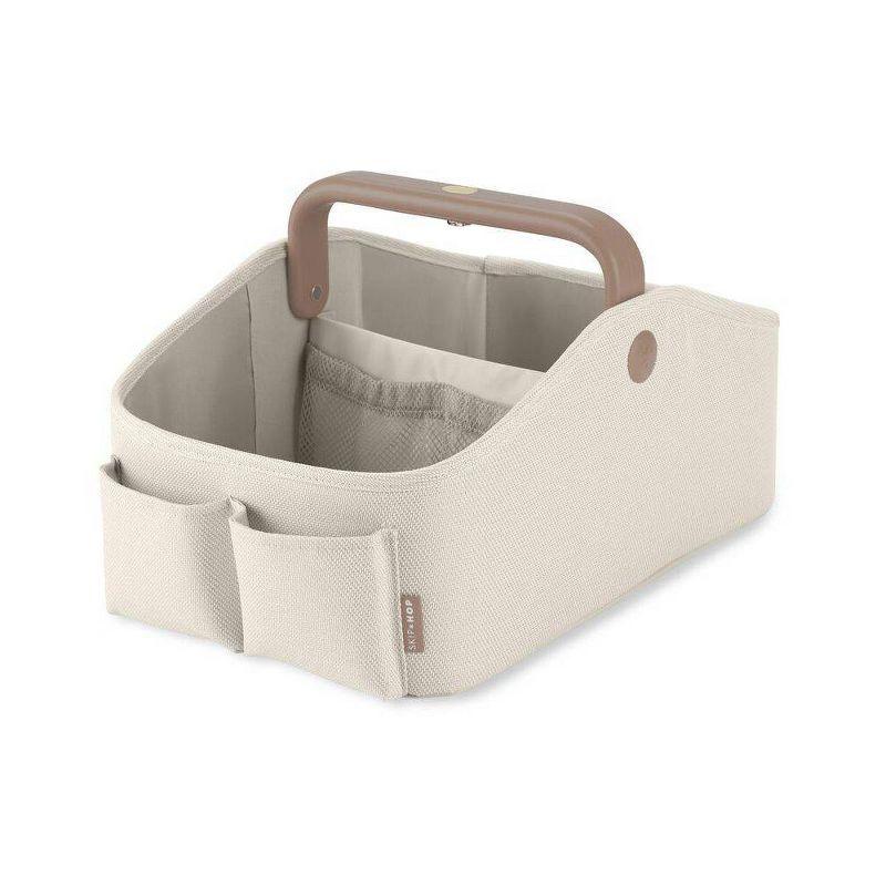 Oat Fabric Diaper Caddy with Touch Light Handle