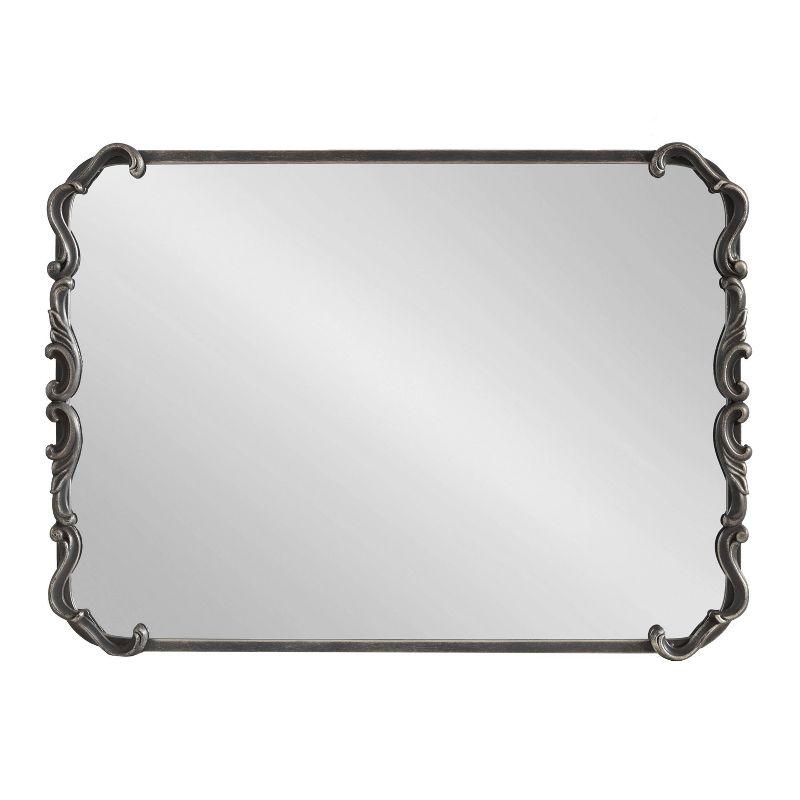 Kate & Laurel All Things Decor 20"x27" Brazelton Framed Wall Mirror Black