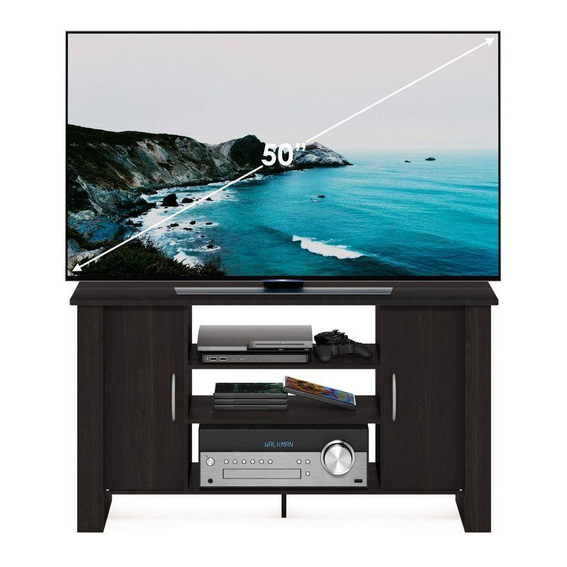 Furinno Econ TV Stand for TV's up To 46" Console Entertainment Center Bookcase Shelves TV Cabinet Media Center for Living Room,Espresso