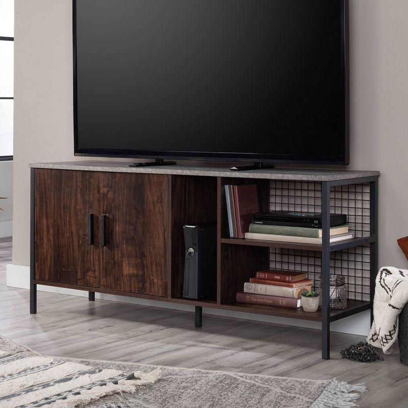 Sauder Market Commons TV Credenza for TVs up to 60" Rich Walnut