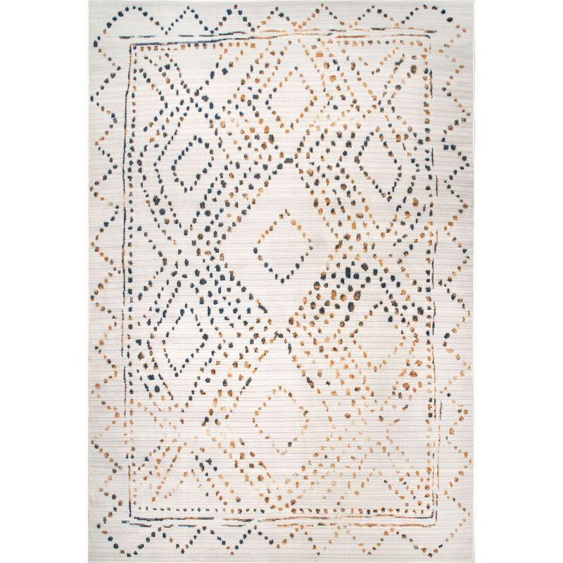Nuloom Mila Moroccan 8x10 Indoor Area Rug for Living Room Bedroom Dining Room Kitchen, Beige/Ivory