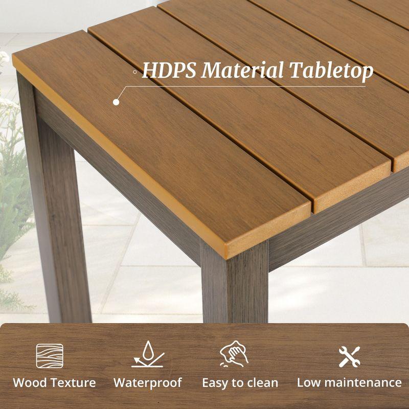 Arceso  Outdoor Bar Table, 45 Inch Patio Bar Height Counter Table,  Waterproof HDPS Table for Hot Tub, Balcony, Yard, Indoor or Outdoor Use