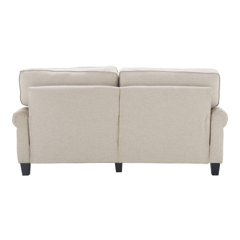 Serta Copenhagen 73" Rolled Arm Sofa, Easy Care Fabric, Soft Pillow Back, Pocket Coil Seat Cushions
