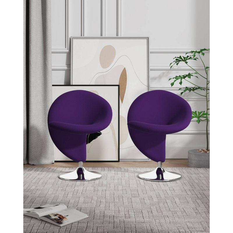 Wade Logan® Chenyu Upholstered Swivel Accent Chair (Set of 2)