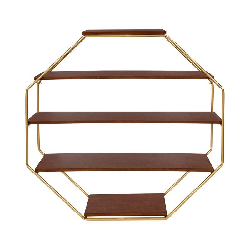 Lintz Octagon Floating Wall Shelves - Kate & Laurel All Things Decor