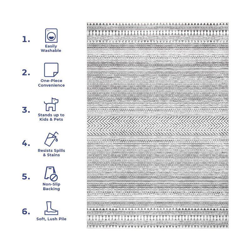 Nuloom Kira Machine Washable Geometric Area Rug