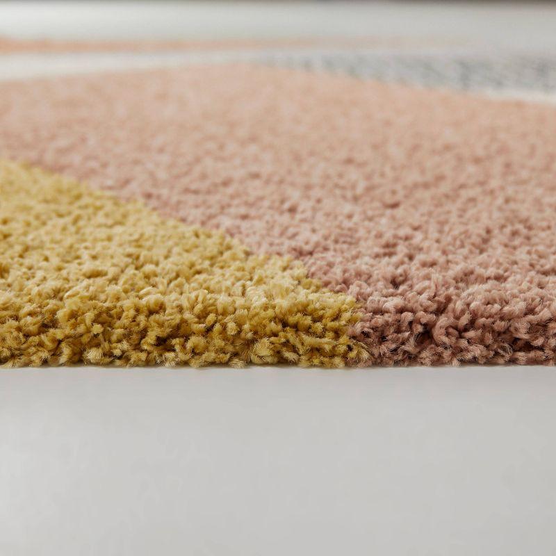 5'3"x7' Merril Mid-Century Modern Geometric Rug Pink - Balta Rugs: Indoor Shag, Fade & Stain-Resistant, OEKO-TEX Certified