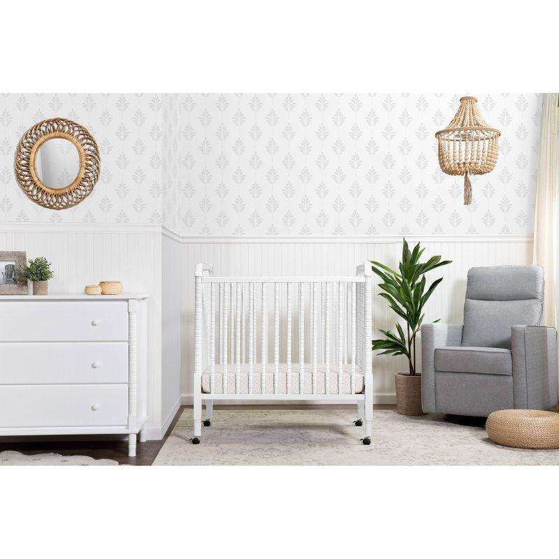 White Pine 3-in-1 Convertible Mini Crib with Wheels