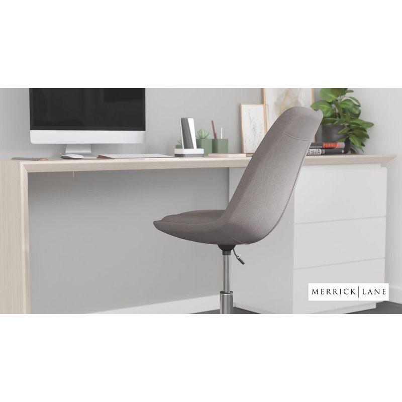 Merrick Lane Swivel Office Chair with Height Adjustable Swivel Seat in Stylish Pink Fabric Upholstery