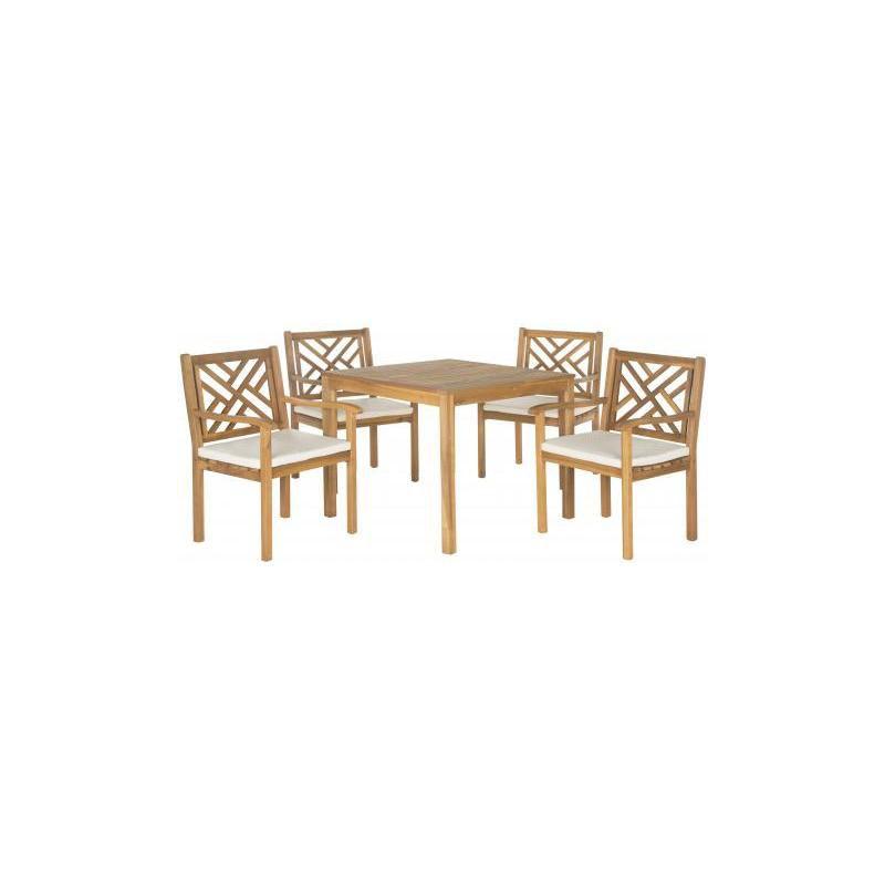 Bradbury 5 Pc Dining Set - Outdoor - PAT6720 - Natural/Beige - Safavieh