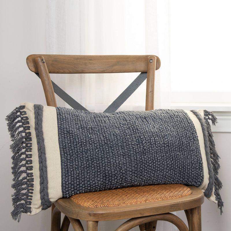 Rizzy Home Fringed Throw Pillow