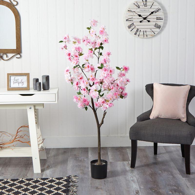 Nearly Natural 5-ft Cherry Blossom Artificial Tree