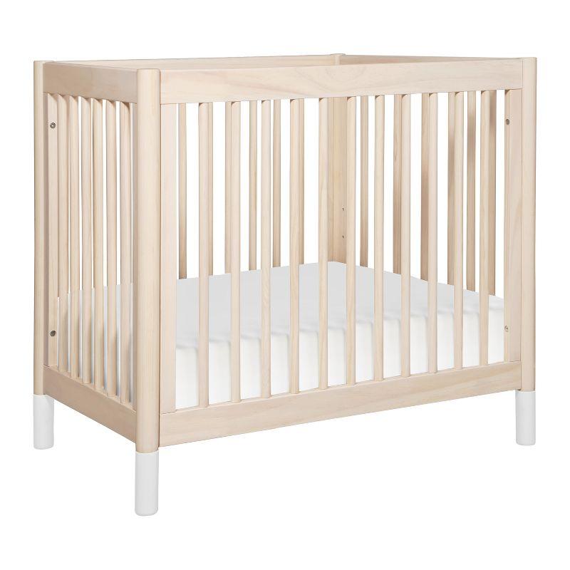 Washed Natural Pine 4-in-1 Convertible Mini Crib