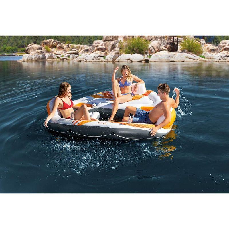 Intex Vista Inflatable Lake Island Raft Float 94" W x 81" L x 20" H