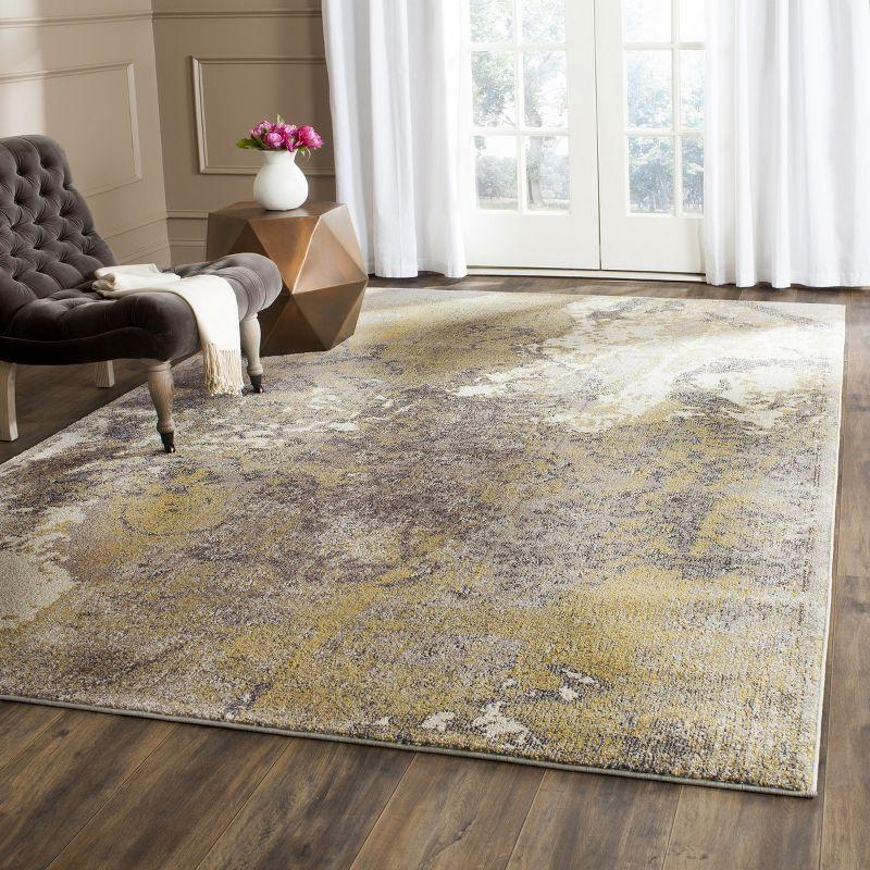 Gray Reversible Synthetic Rectangular Area Rug, 8' x 11'