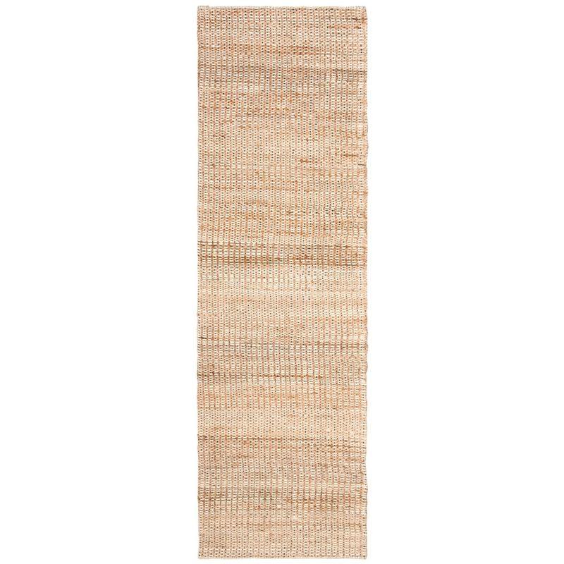 Marbella MRB303 Hand Loomed Indoor Runner Rug - Natural/Ivory - 2'3"x8' - Safavieh