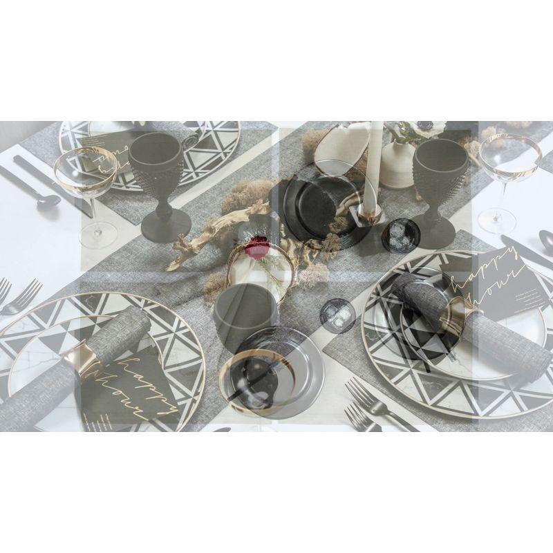 Solino Home 100% Pure Linen Hemstitch Placemats - Classic Hemstitch (Set of 4)