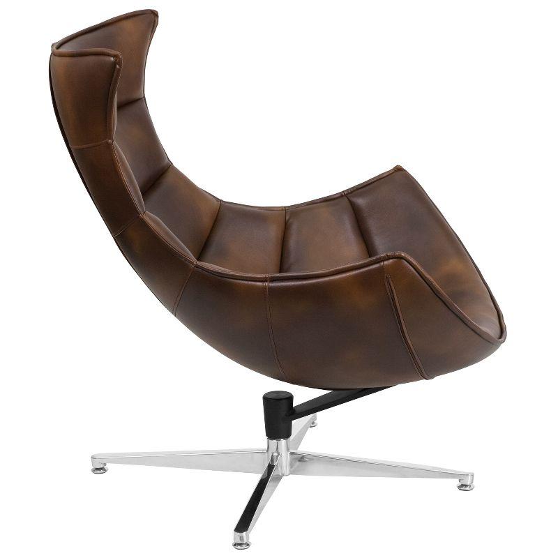 Flash Furniture Bomber Jacket LeatherSoft Swivel Cocoon Chair