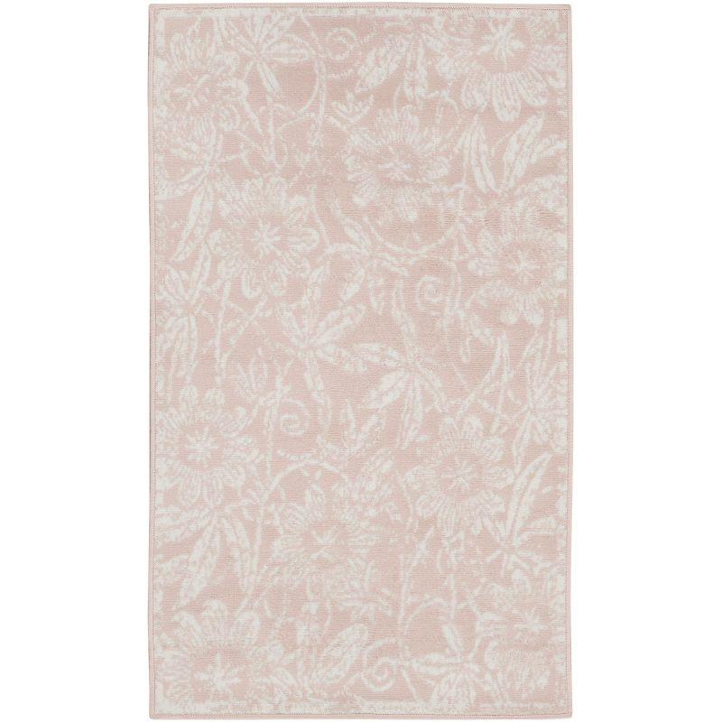 Whigham Floral Pink/White Area Rug