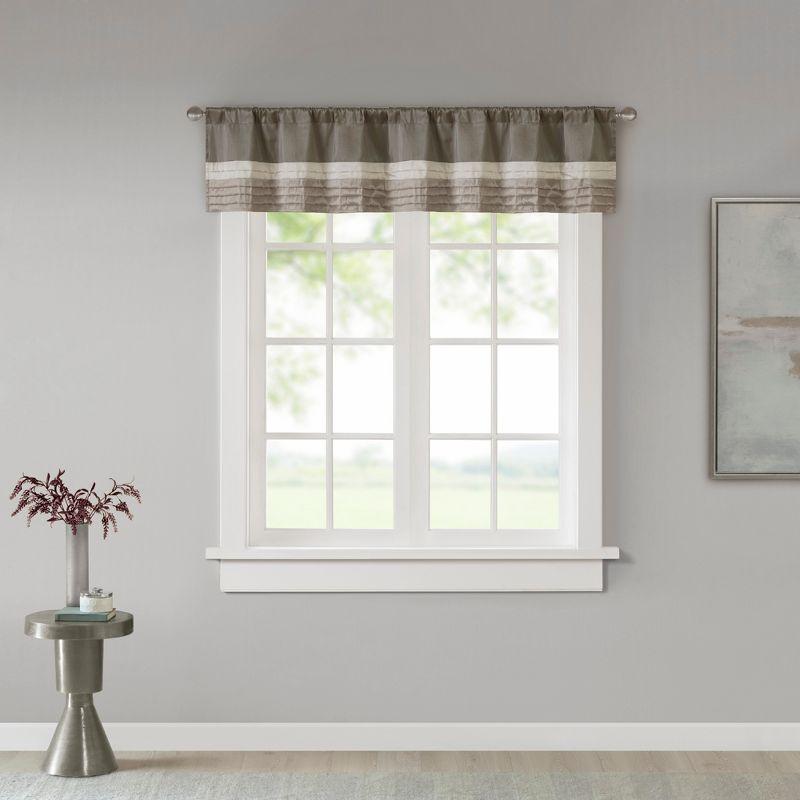 Madison Park Amherst Polyoni Pintuck Single Window Valance