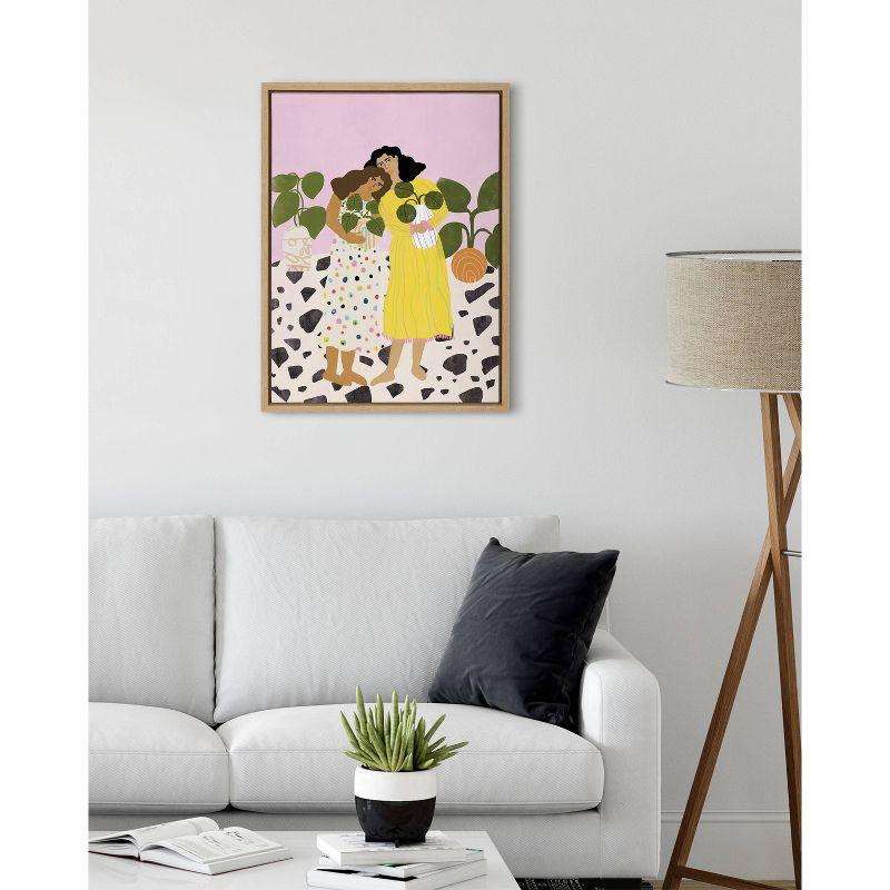 18" x 24" Sylvie No Thanks We Have Plants by Alja Horvat Framed Wall Canvas Natural - Kate & Laurel All Things Decor