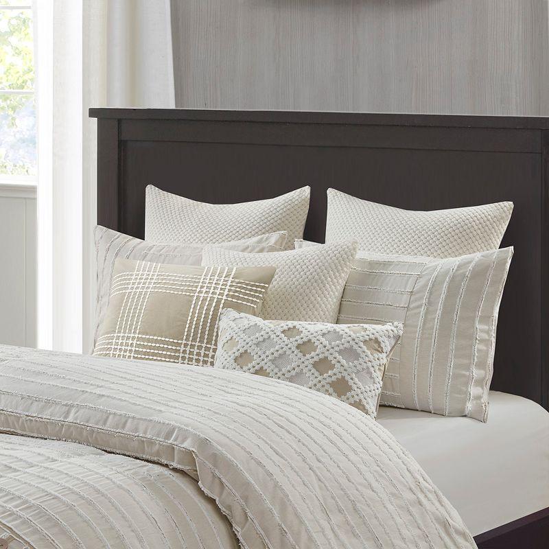 Madison Park Signature Madison Park Signature Essence Oversized Cotton Clipped Jacquard Comforter Set