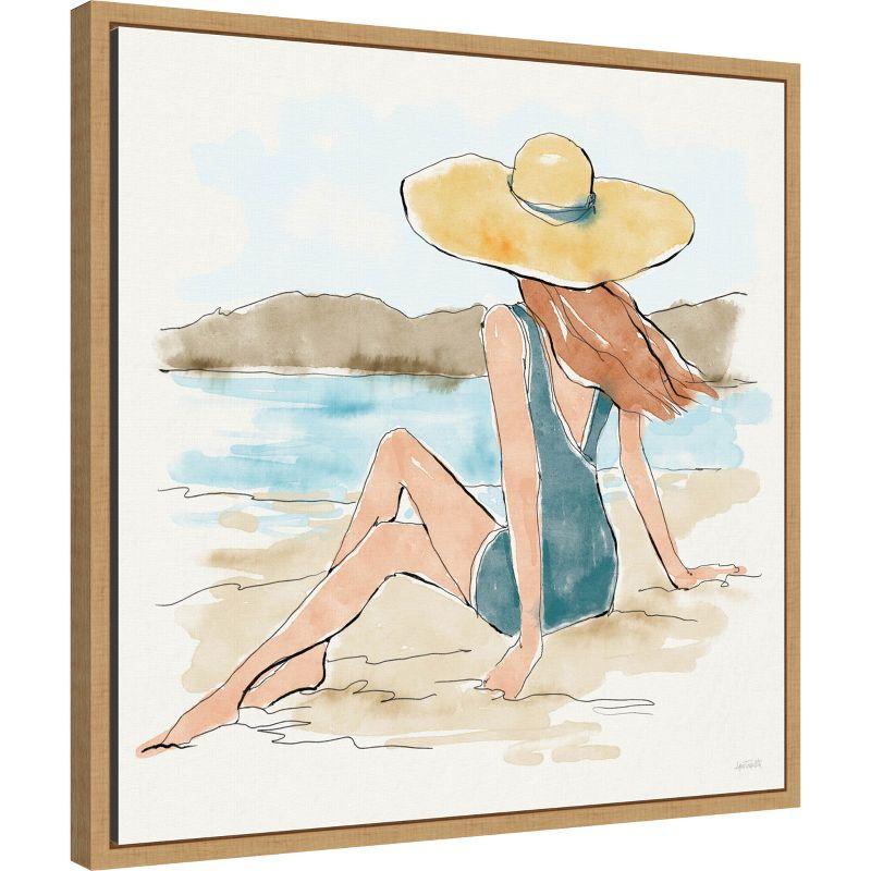 Amanti Art Bathing Beauties II by Anne Tavoletti Framed Canvas Wall Art