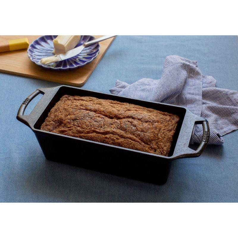 Lodge Cast Iron Loaf Pan Black: Rectangle Bread Pan, Oven & Grill Safe, Hand Wash, 12" x 4.69", 3.78 lbs