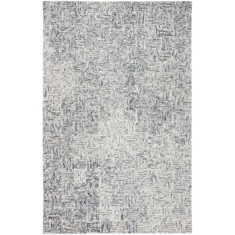 Micro-Loop MLP976 Hand Tufted Indoor Area Rug - Grey - 5'x8'- Safavieh