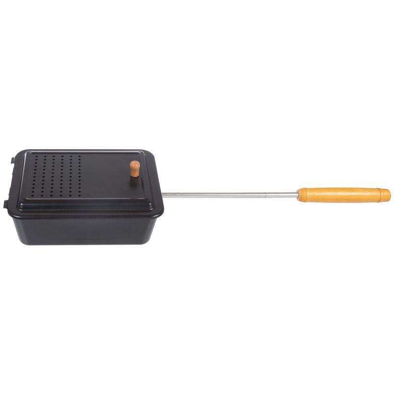 Great Northern Popcorn Campfire Popcorn Popper - Old Fashioned Popcorn Maker with Nonstick Finish and Extended Handle - Camping Gear and Campfire Cooking Equipment by Great Northern Popcorn (Black)