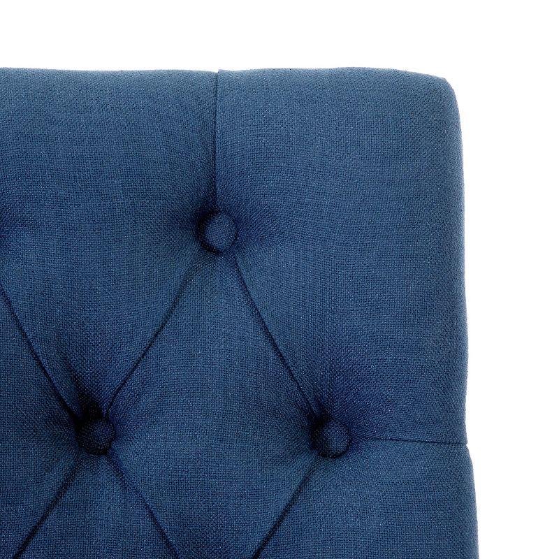 WestinTrends 24" Linen Fabric Tufted Counter Stool (Set of 2), Tea