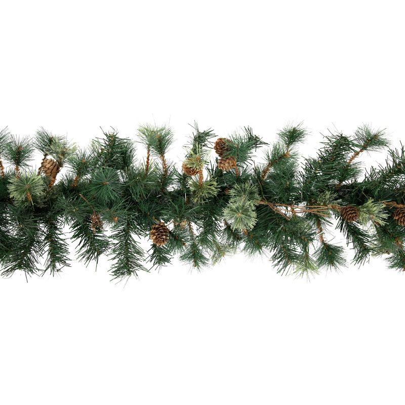 Northlight 9' x 12" Prelit Country Mixed Pine Artificial Christmas Garland - Clear Lights