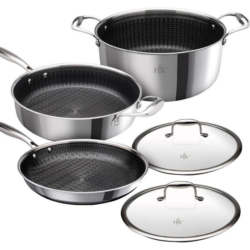 Hell's Kitchen PFAS-Free Hybrid 5 Piece Cookware Set